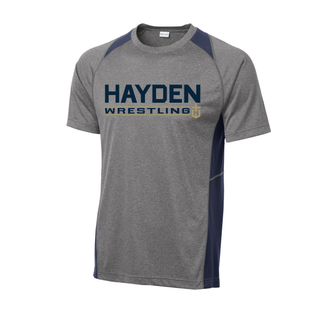 Hayden Wrestling Colorblock Contender Tee (Vintage Heather/ True Navy) V4