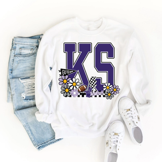 KS Floral Football Script Top