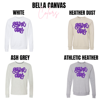 Faux Glitter Purple Game Day Top