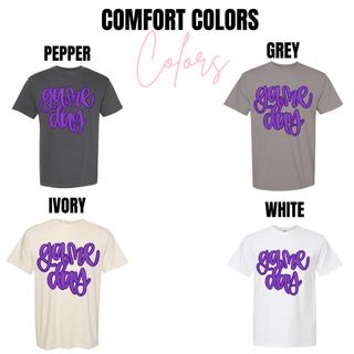 Faux Glitter Purple Game Day Top