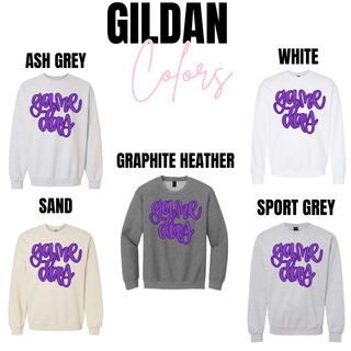 Faux Glitter Purple Game Day Top