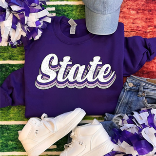Stacked Distressed Retro State Top