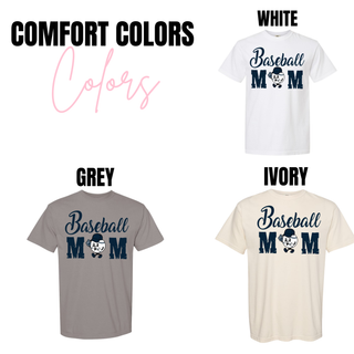 Baseball Mom Ballpark Queen Navy Font Top