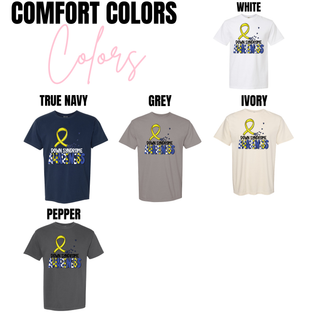 Trendy Checkered Down Syndrome Awareness Ribbon Top V2