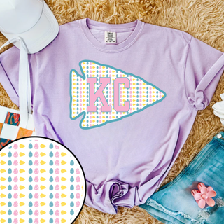 KC Pastel Easter Arrow Comfort Colors Tee
