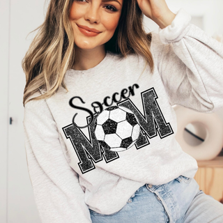 Faux Glitter Soccer Mom Top