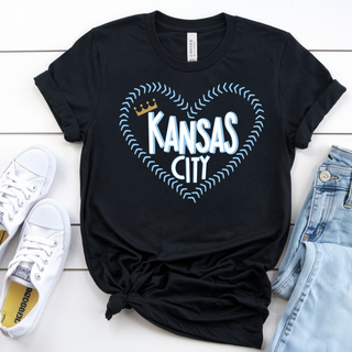 KC Baseball Lace Heart Top