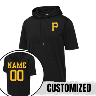 Pirate Baseball Fleece Short Sleeve Hooded Pullover V1