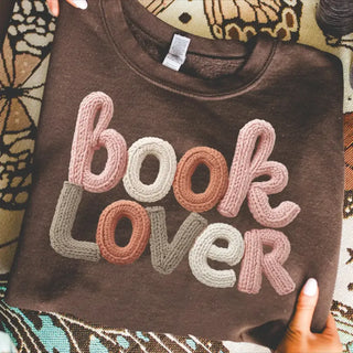 Faux Crochet Book Lover Crewneck
