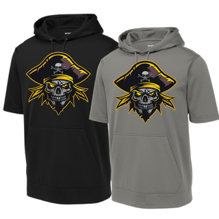 Pirate Baseball Fleece Short Sleeve Hooded Pullover V6