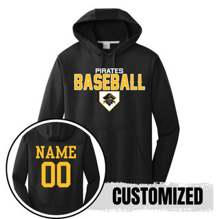 Pirate Baseball Performance Fleece Pullover Hooded V5