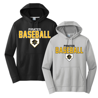 Pirate Baseball Performance Fleece Pullover Hooded V5
