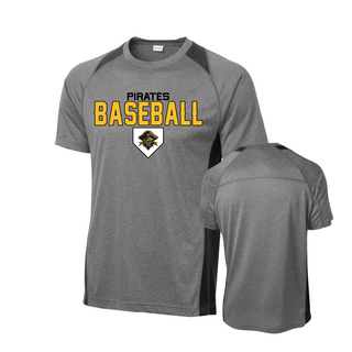 Pirate Baseball Heather Colorblock Contender Tee V5