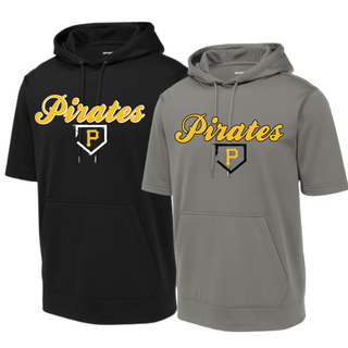 Pirate Baseball Fleece Short Sleeve Hooded Pullover V7