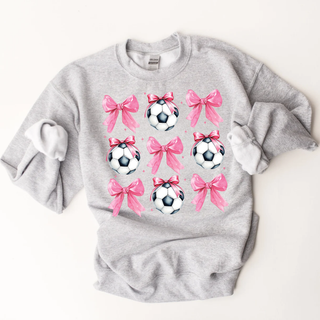 Soccer Balls and Pink Bows Top
