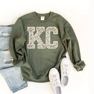 Distressed KC Camo Crewneck