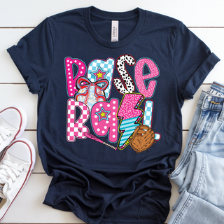 Baseball Bow Letters Top