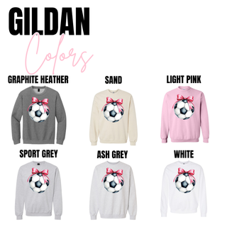 Soccer Ball Pink Bow Top