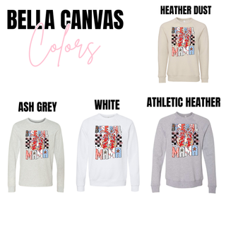 Baseball Mama Checkered Baseball Bow Top