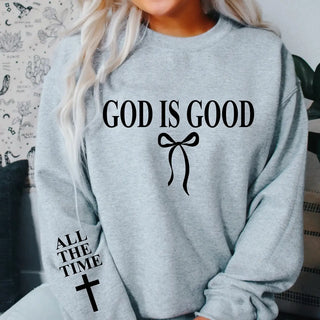God is Good All the Time Sleeve Detail Crewneck
