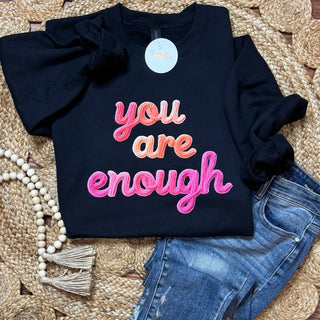 You Are Enough Faux Yarn Top