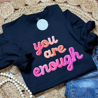 You Are Enough Faux Yarn Top