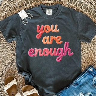 You Are Enough Faux Yarn Top