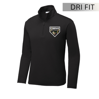 Jackson Heights Softball Black Dri Fit PosiCharge Quarter Zip Pullover V1