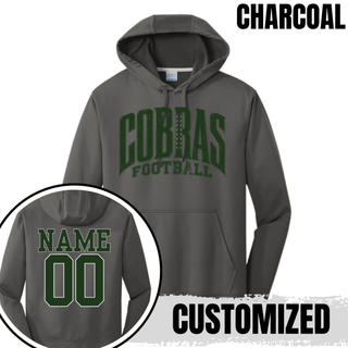 Jackson Heights Cobras Distressed Football Performance Fleece Hoodie