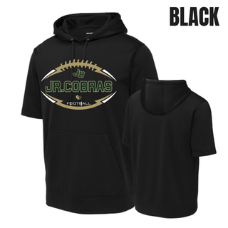 Jackson Heights Jr. Cobras Football Tradition Fleece Short Sleeve Hooded Pullover