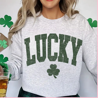 Distressed Lucky Shamrock Top
