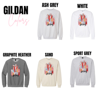 Gildan Color Options for Batter Batter Swing Patriotic Baseball Shirt