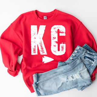 Distressed KC Style Red Top