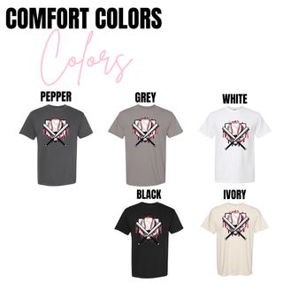 Pepper Tee
Baseball crossed bats and ball graphic on Comfort Colors Pepper t shirt

Grey Tee
Baseball crossed bats and ball graphic on Comfort Colors Grey t shirt

White Tee
Baseball crossed bats and ball graphic on Comfort Colors White t shirt

Black Tee
Baseball crossed bats and ball graphic on Comfort Colors Black t shirt

Ivory Tee
Baseball crossed bats and ball graphic on Comfort Colors Ivory t shirt