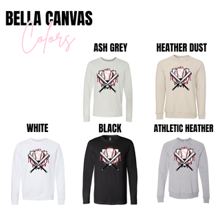 Ash Grey Long Sleeve
Baseball crossed bats and ball graphic on Bella Canvas Ash Grey long sleeve shirt

Heather Dust Crewneck
Baseball crossed bats and ball graphic on Bella Canvas Heather Dust crewneck sweatshirt

White Crewneck
Baseball crossed bats and ball graphic on Bella Canvas White crewneck sweatshirt

Black Long Sleeve
Baseball crossed bats and ball graphic on Bella Canvas Black long sleeve shirt

Athletic Heather Crewneck
Baseball crossed bats and ball graphic on Bella Canvas Athletic Heather crew