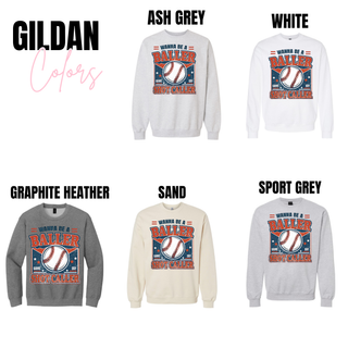Wanna Be a Baller Game Shot Caller baseball game day graphic top gildan 