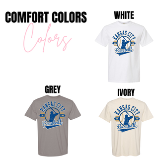 Blue and Gold Distressed Baseball Top