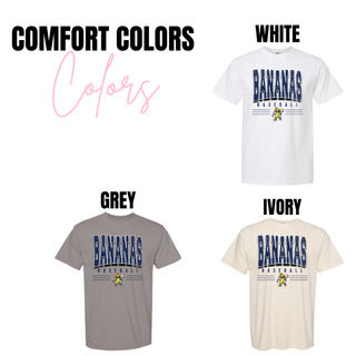 Bananas Baseball Vintage Graphic Top