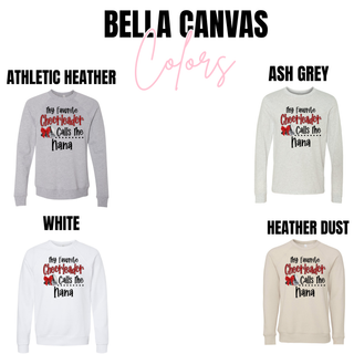 Rossville Nana cheer top color options from Bella Canvas