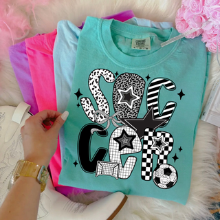Trendy Doodle Soccer Graphic Tee