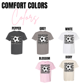 Stacked Soccer Game Day Faux Glitter Top