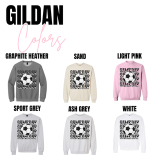 Stacked Soccer Game Day Faux Glitter Top