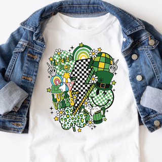 Retro Lucky Vibes St. Patrick's Day Top