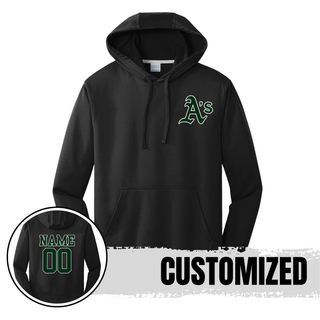 Ace’s Baseball Classic A performance fleece hoodie black with custom name and number