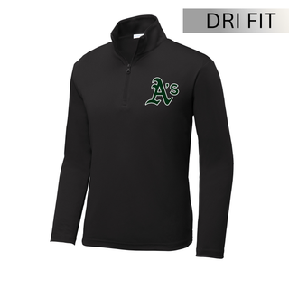 Ace’s Baseball Classic A logo black Dri-Fit performance quarter zip