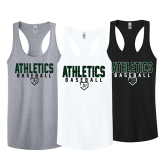 A's Baseball Stacked Logo Racerback Tank Top