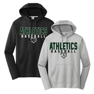 A's Baseball Stacked Logo Performance Fleece Hoodie