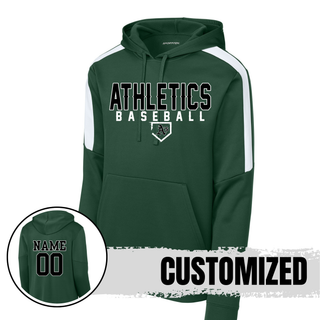 A's Baseball Stacked Logo Fan Favorite Sport Wick Performance Hoodie