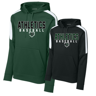 A's Baseball Stacked Logo Fan Favorite Sport Wick Performance Hoodie