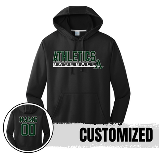 A’s Baseball Block Logo Performance Fleece Hoodie